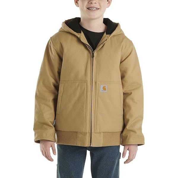 Amazon.com: Carhartt Girls Zip Front Canvas Insulated Hooded